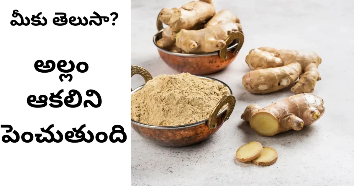 Ginger health benefits in Telugu